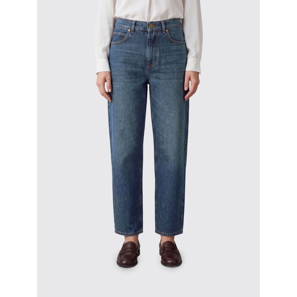 Pinko Women Estelle Mid-Rise Baggy Jeans Pinko In Cotton Denim